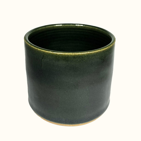 Mini Bottle Green Handmade Ceramic Plant Pot